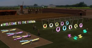 interactive LED glow games and installations in the farm