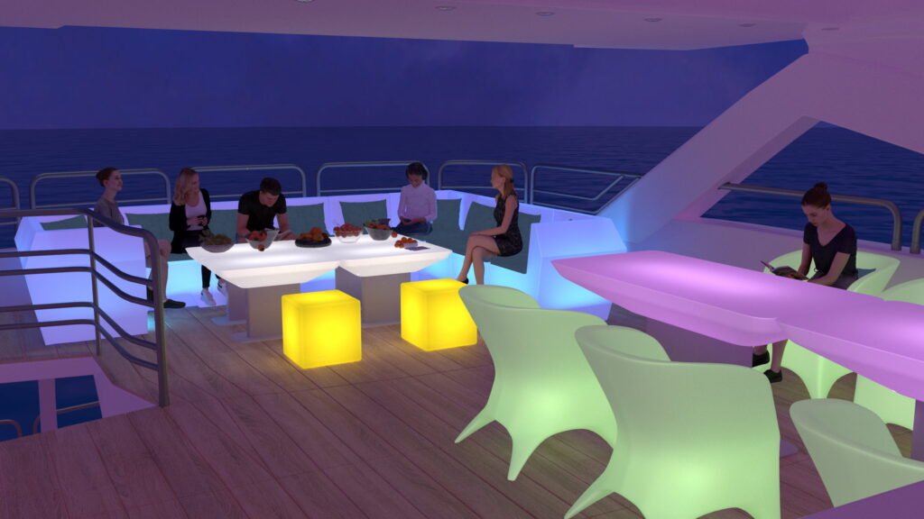 LED Furniture Transforming Corporate Events On Yachts