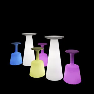 Colorfuldeco 2 sets of LED Cocktail Drink Table and 2 Stools