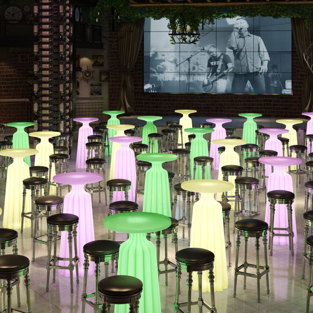 Glowing Cocktail Tables