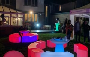 Hosting an Intimate Backyard Dinner Party with Colorfuldeco LED Furniture Sets