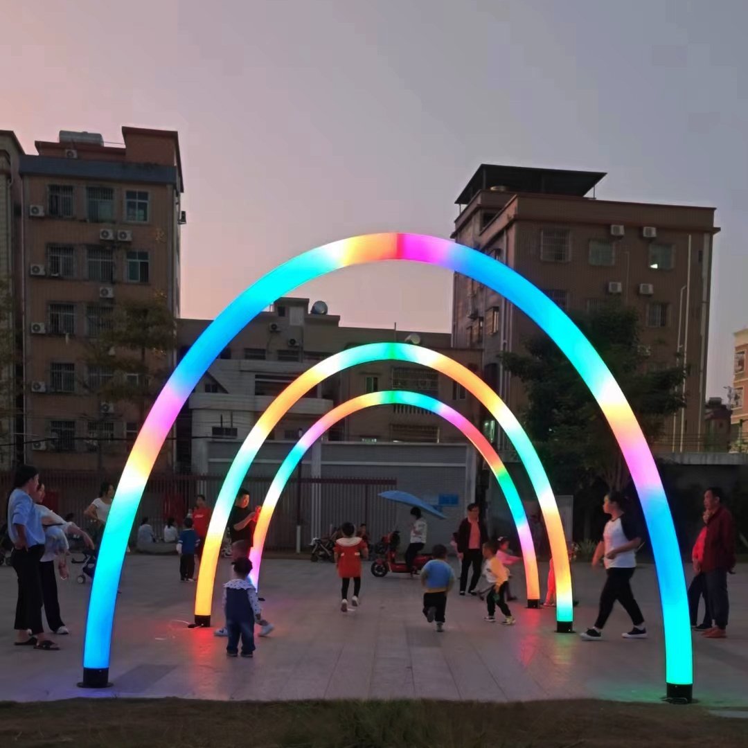 LED light rainbow arches can be used to decorate family gatherings