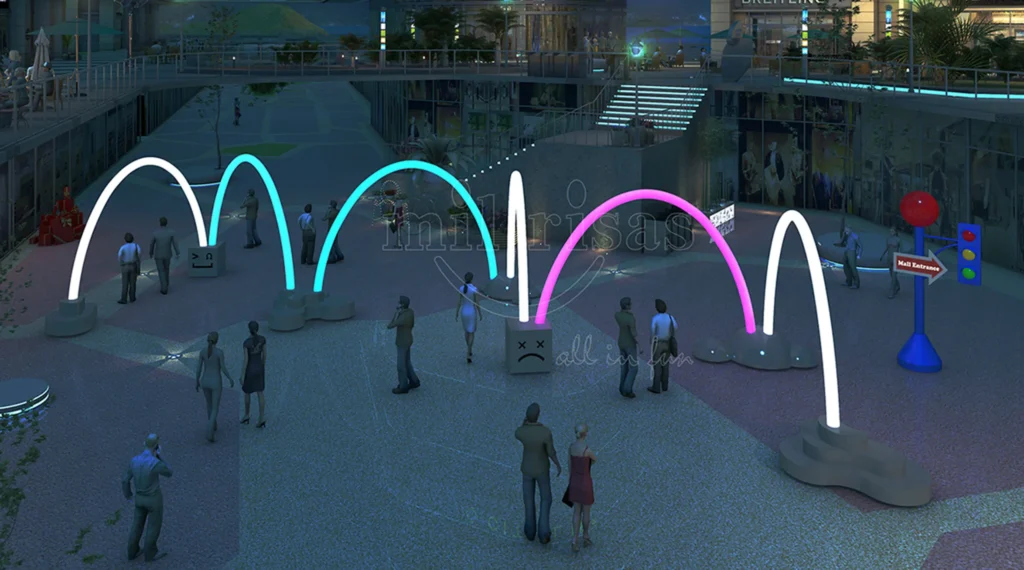 Rainbow Arches Set for Luxury Resort Plaza