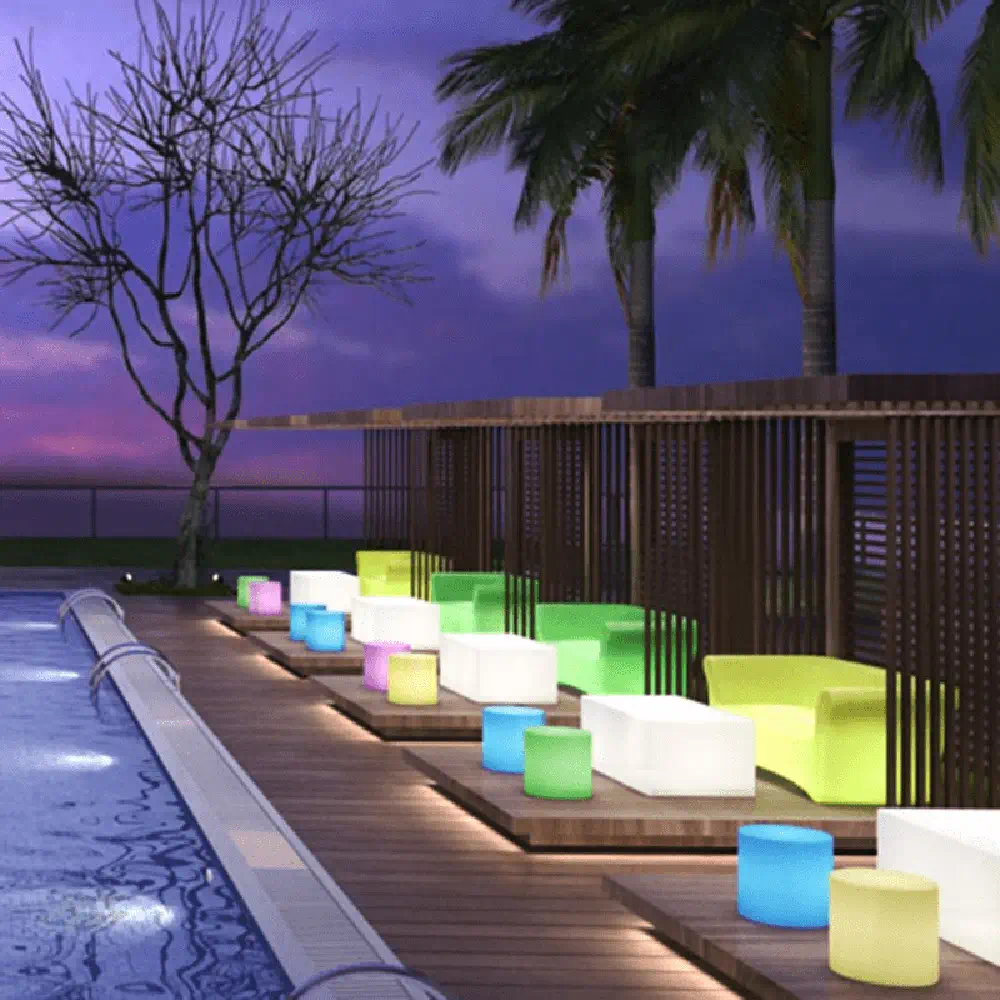 Rectangular LED Party Tables Furniture 1