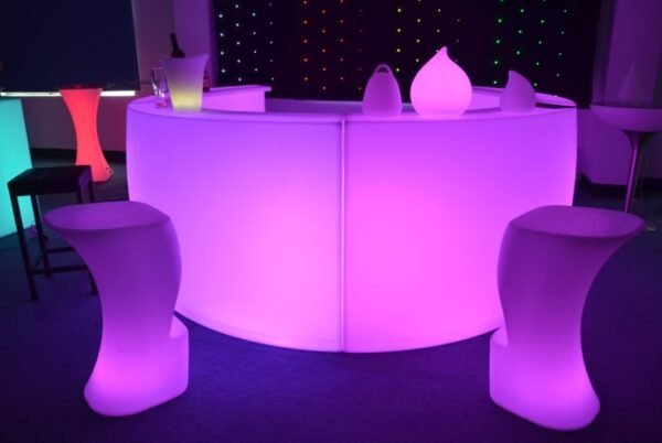 RGB glow illuminated bar stool