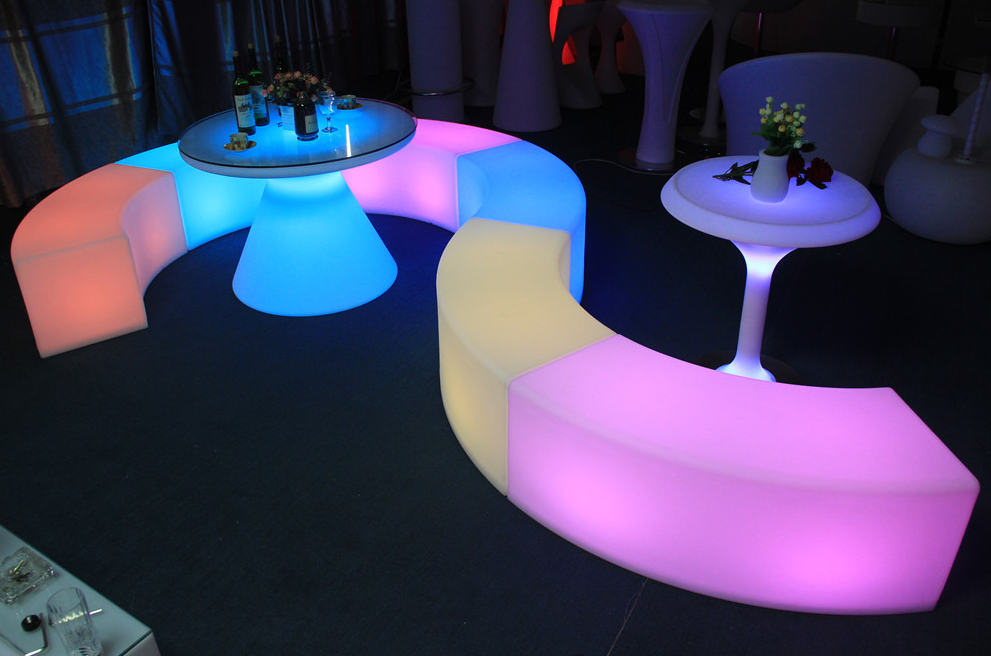 Curved LED Benches