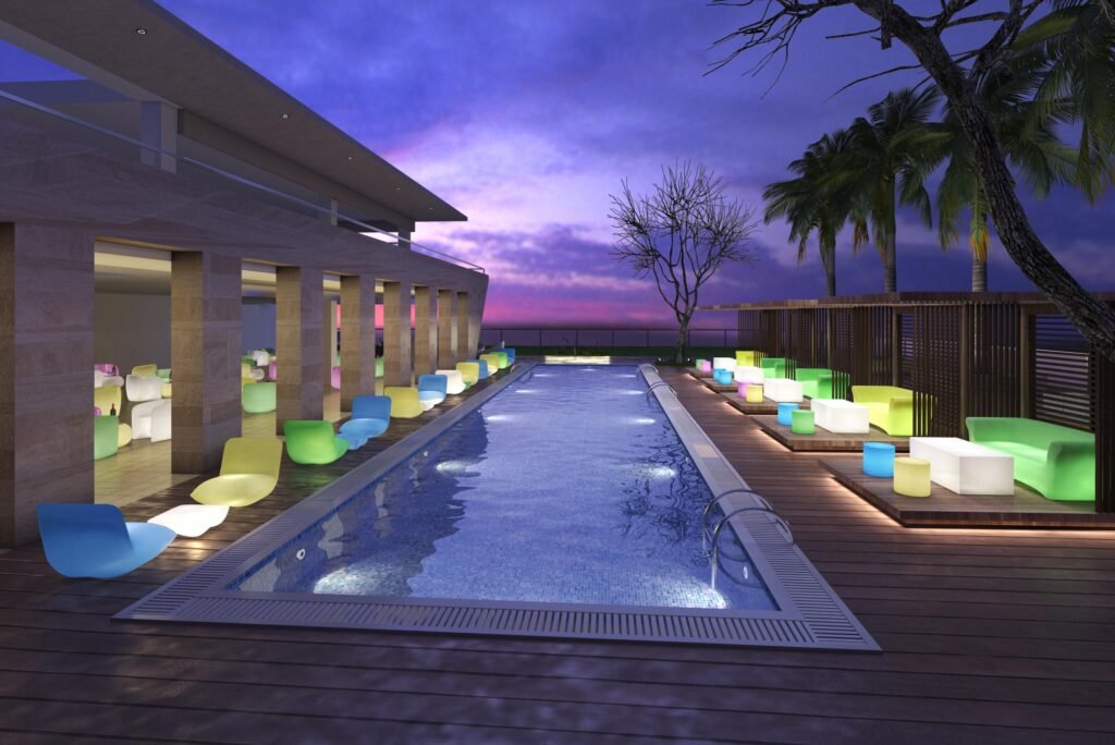 resort patio furniture with LED Lights
