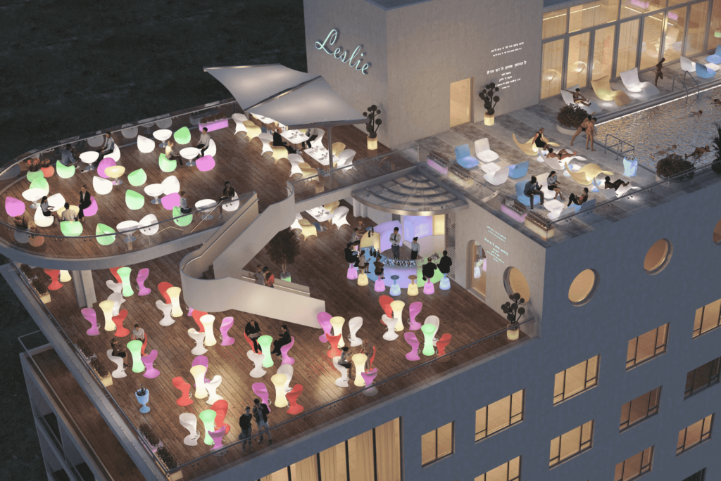 Luxury Hotel Rooftop Modern LED Furniture Lighting