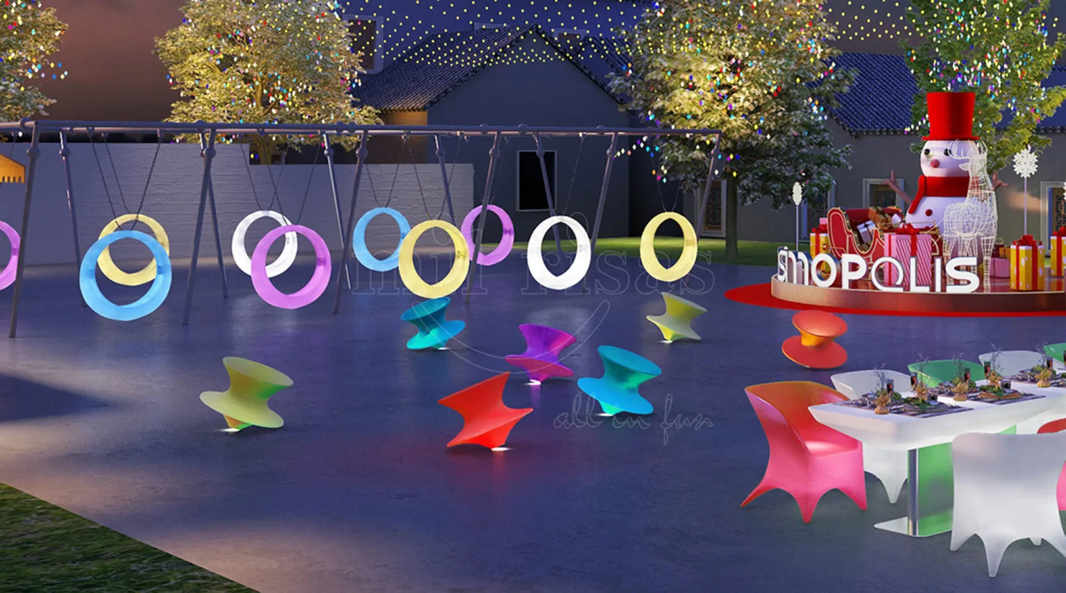 Stylish Magis Spun Chair Replica for Christmas Party, Modern 360-Degree Spinning Seating