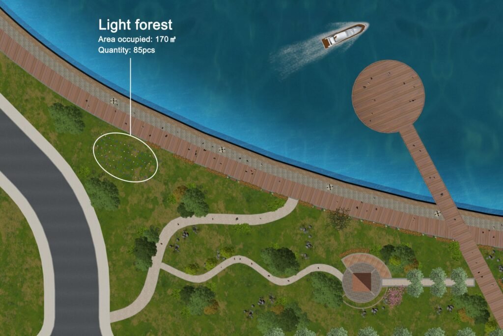 The urban public space of Light Forest Theme Design Draft