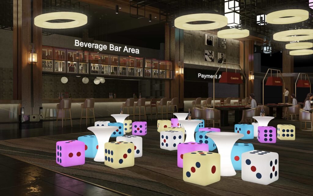 Light up the bar with LED dice cubes