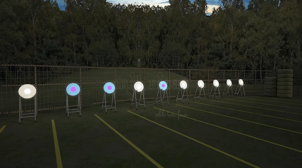 Shooting Target Glow in the Dark LED Interactive in Paintball Training