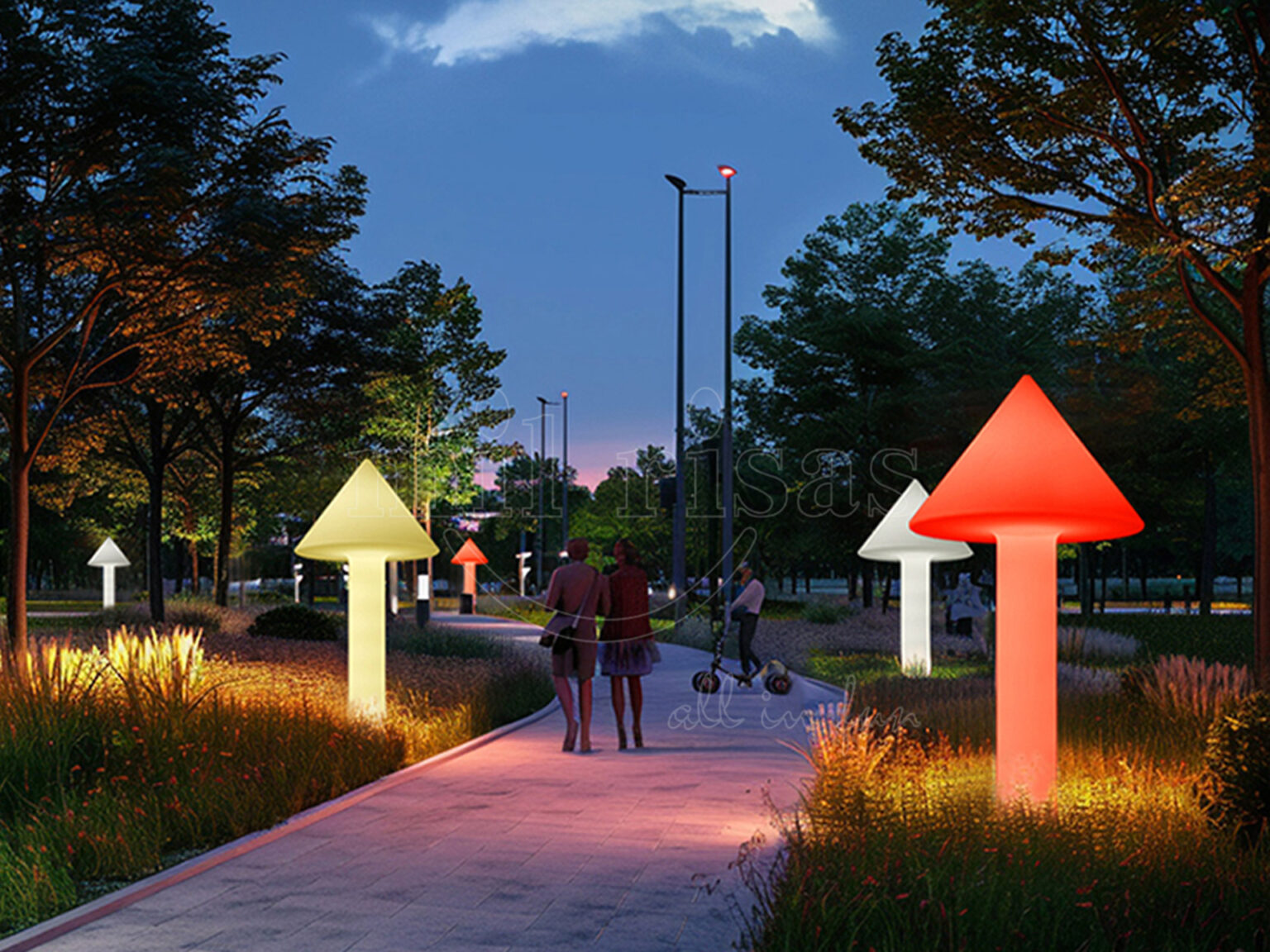 Light Up Your Outdoor Space with the LED Mushroom Floor Lamp