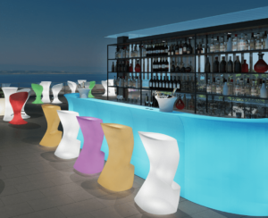 Taburete de bar RGB Glow con Crea un Ambiente Moderno y Elegante para tu Fiesta