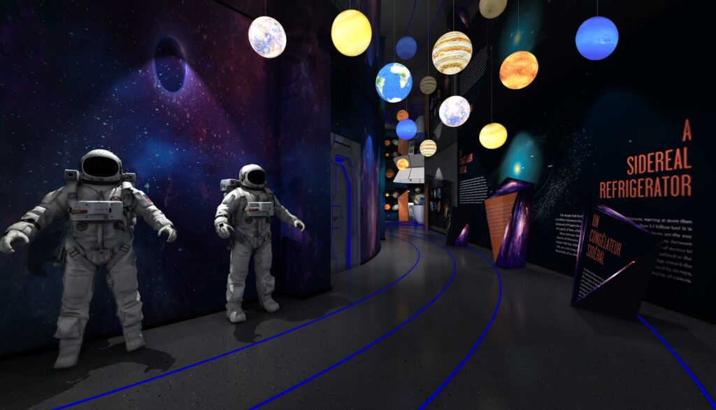 Brighten Aviation Museum Corridors with the Elegance of Hanging LED Planet Chandeliers