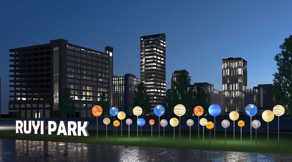 Transform Your Park with Captivating Hand Painted Globe Lights