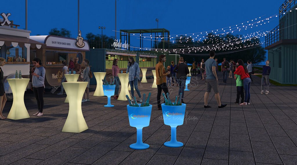 Boost Brand Visibility with LED Champagne Ice Bucket for Outdoor Events