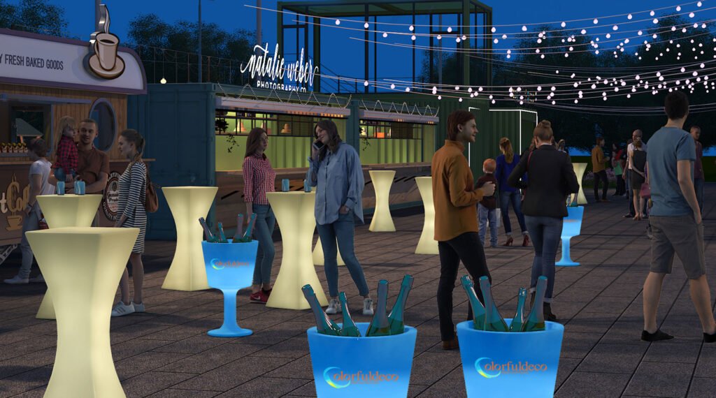 Boost Brand Visibility with LED Champagne Ice Bucket for Outdoor Events