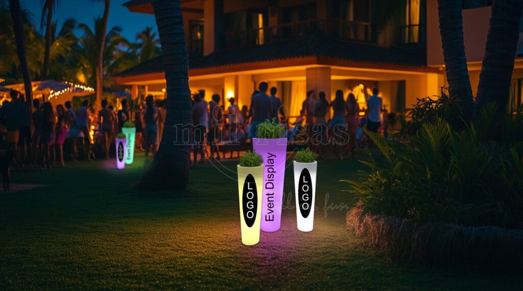 Boost Your Corporate Presence with Personalized Outdoor Multicolor LED Decorative Planters