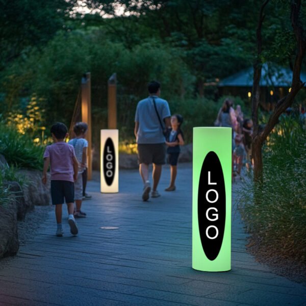 Custom Light Cylindrical Outdoor Lamp Floor