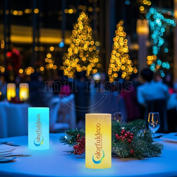 Cylindrical Glow in the Dark Centerpieces Personalized Lamp 1