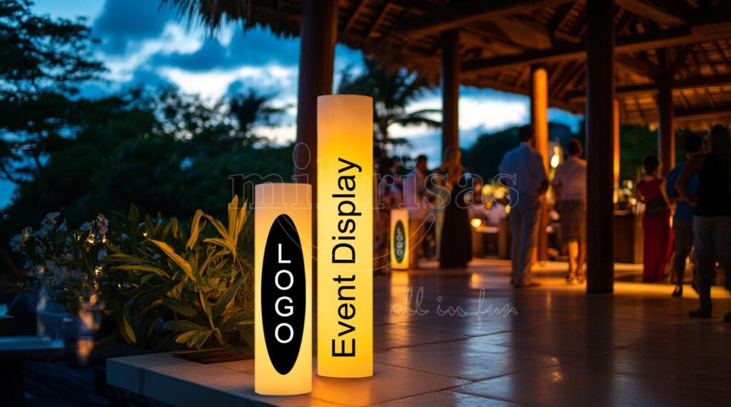 Elevate Your Corporate Event with Custom Light Cylindrical Outdoor Lamp Floor