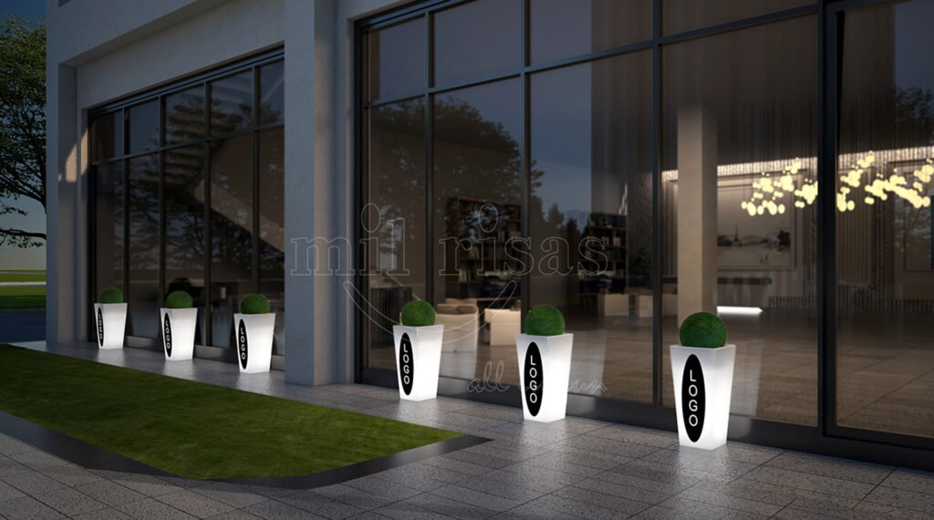 Elevate Your Hotel's Visibility with Custom LED Floor Planter
