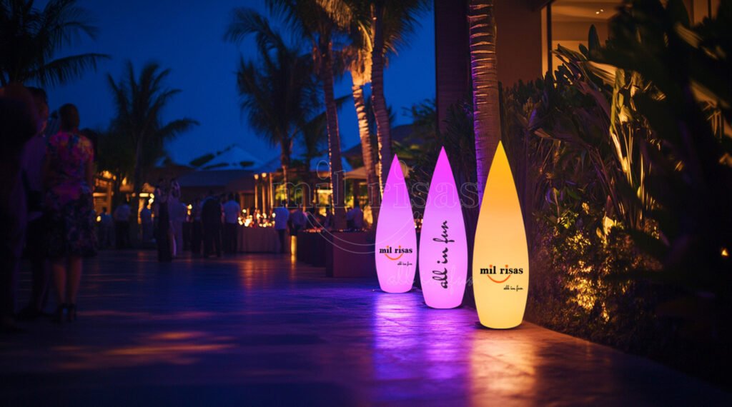 Elevate Your Resort's Impact with Custom Multi Color Outdoor Floor Lamps