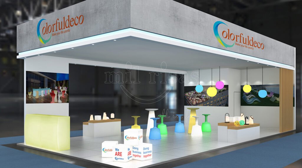 Elevate Your Trade Show Booth with Customizable Light Cube Décor