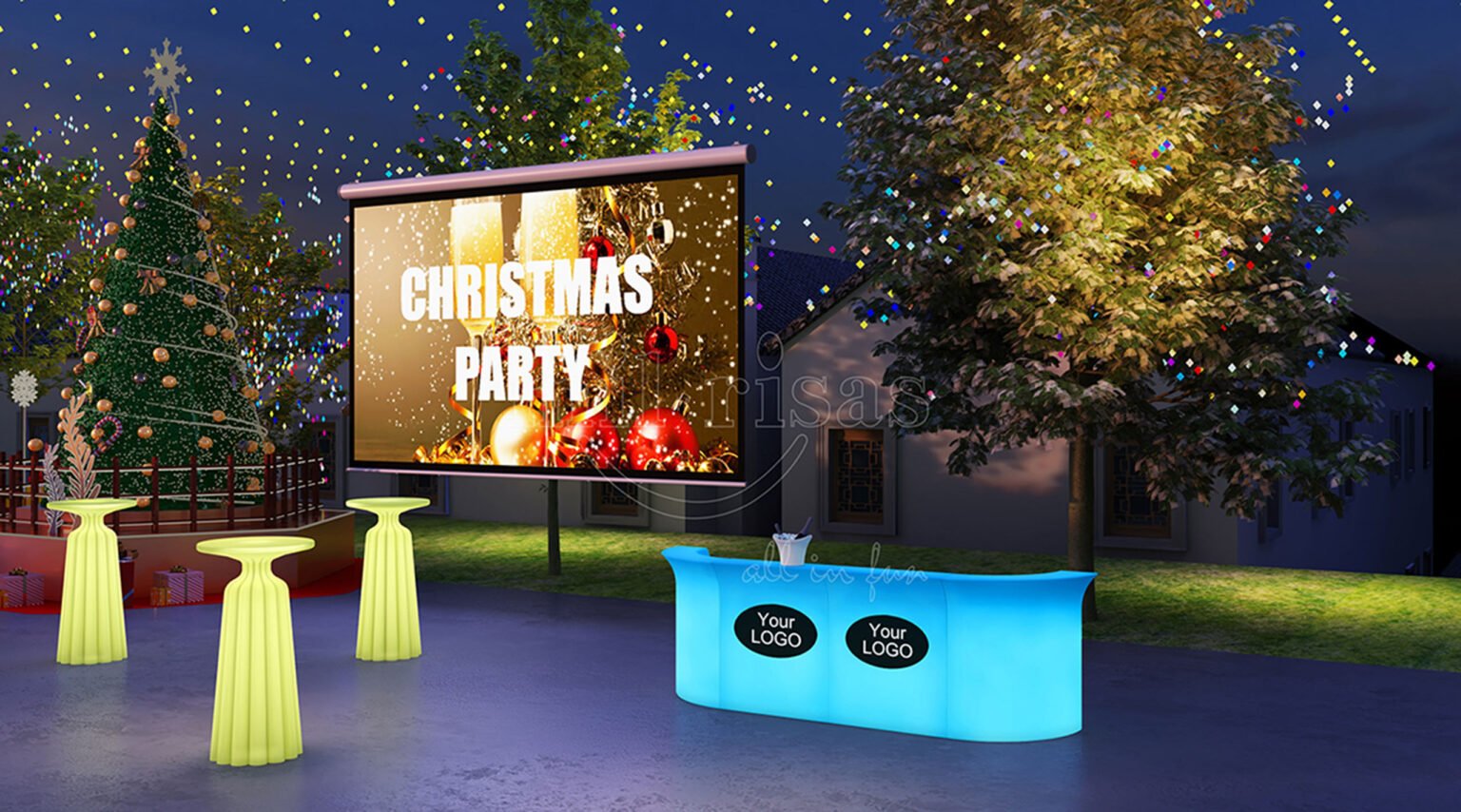 Glow Up Your Event with Stylish LED Curved Bar Counters