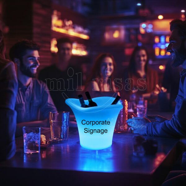 LED Wine Ice Bucket with Tailored Logo 1