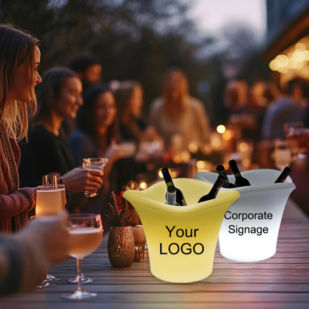 LED Wine Ice Bucket with Tailored Logo