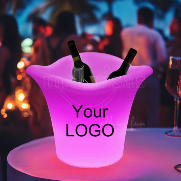 LED Wine Ice Bucket with Tailored Logo 2