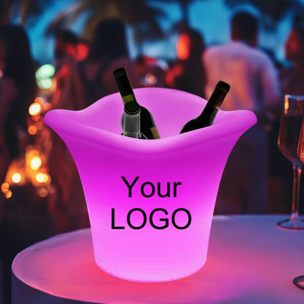 LED Wine Ice Bucket with Tailored Logo 3