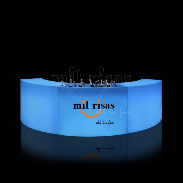 Made-to-Order LED Illuminated Curved Bar