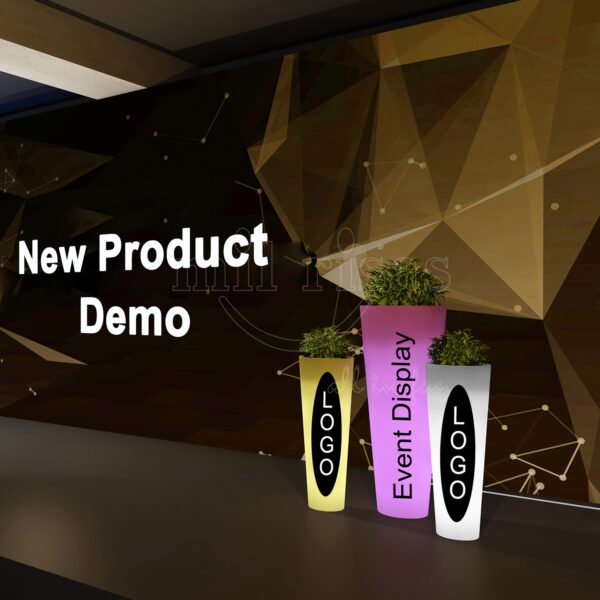 Personalized Outdoor Multicolor LED Decorative Planter - Image 4