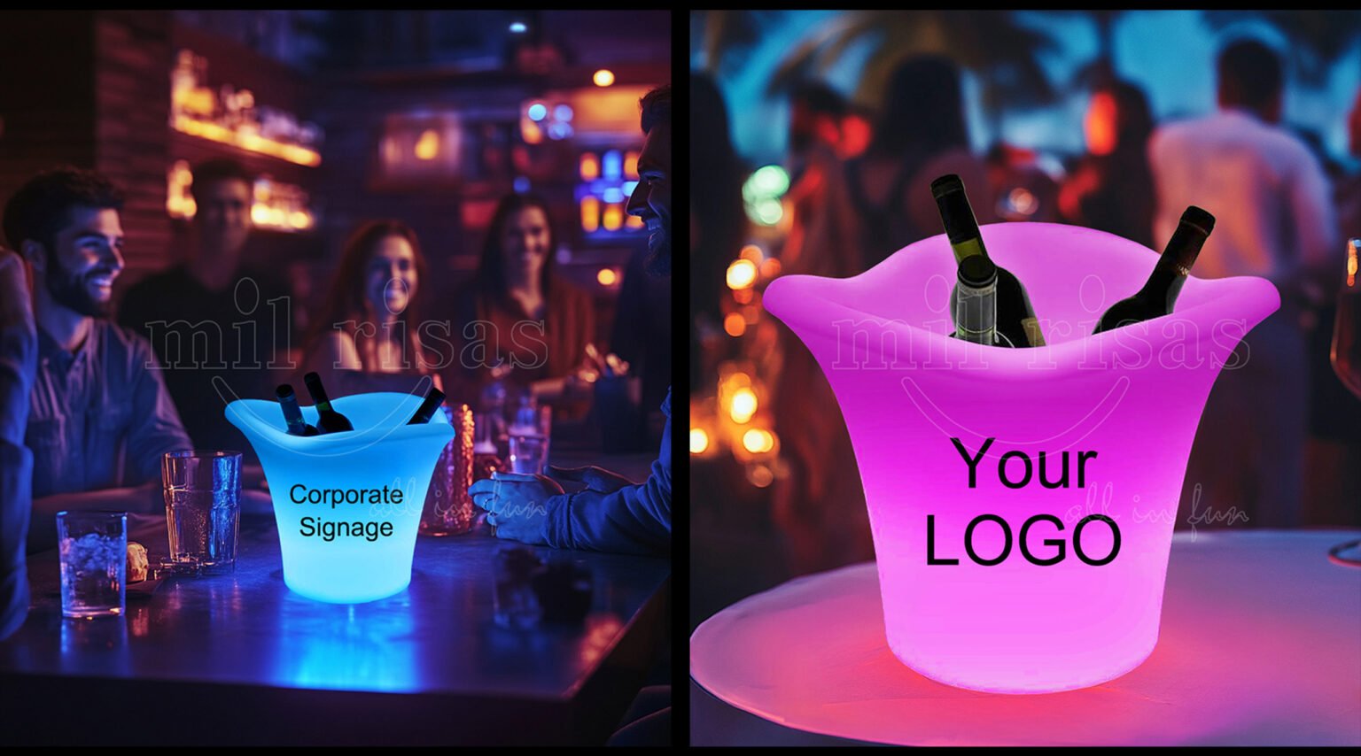 Shine at Your Beach Cocktail Party with LED Wine Ice Buckets