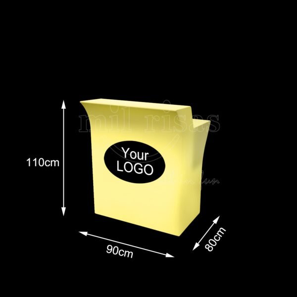 Size of Individualized LED Curved Bar Counter 90cm