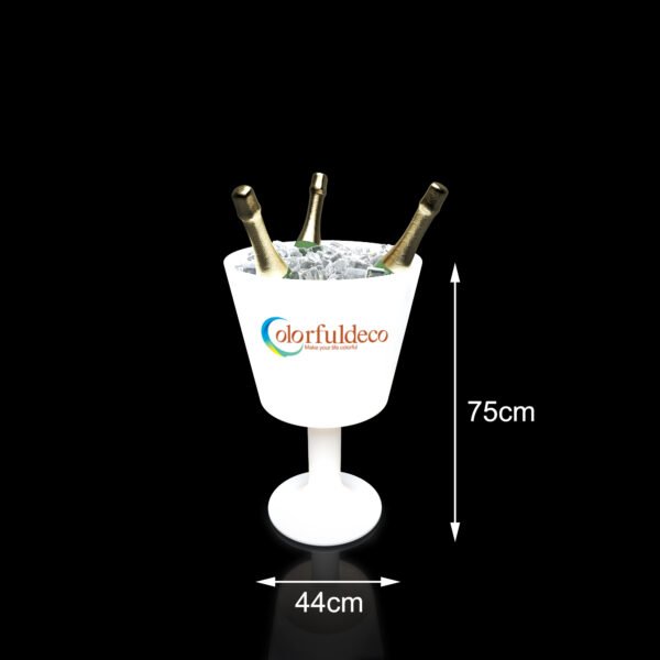 Size of Personalized LED Champagne Ice Bucket