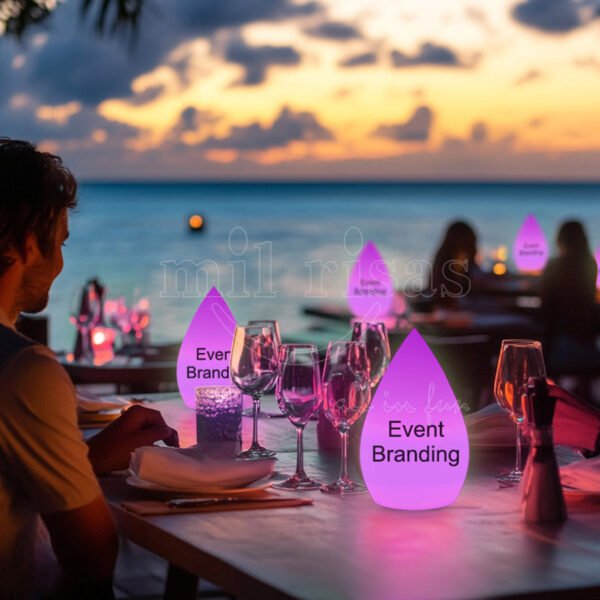 Waterdrop LED Centerpieces Custom Lamp