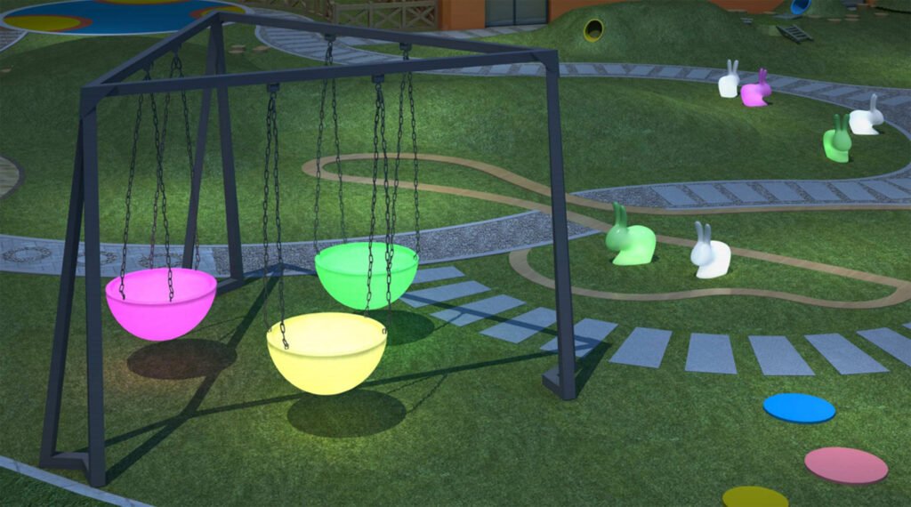 LED Glowing Swing With Round Seat