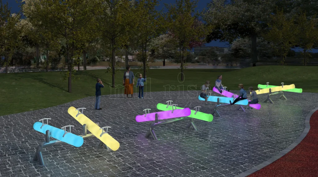 2.3m Double Kid Seesaw for Interactive Public Park Fun