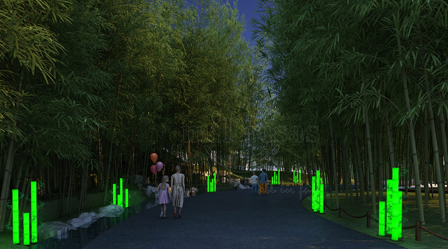 Bring Natural Beauty to Your Botanical Garden with the Outdoor LED Bamboo Garden Lights