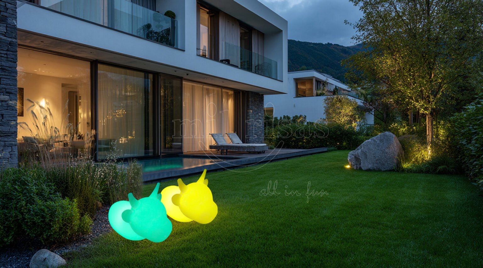 Calf-Shaped Children’s Lamp for a Whimsical Garden Retreat