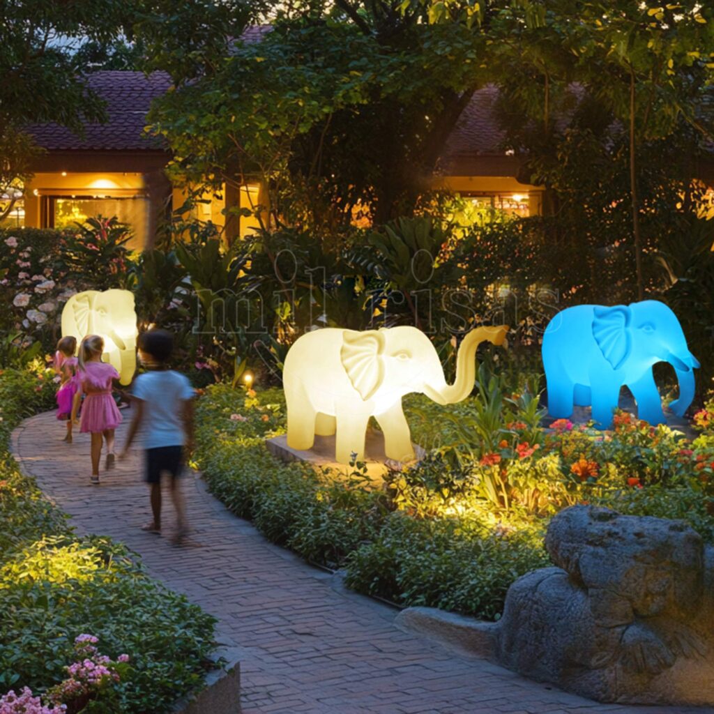 Light Up Your Outdoor Space with the Festival Decorative Glowing Elephant Light