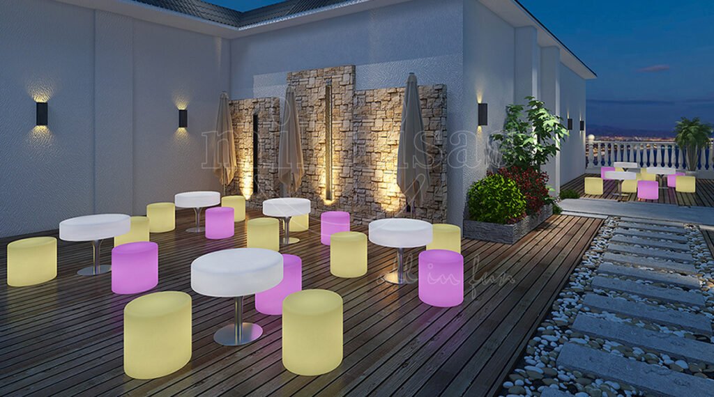 Light Up Your Rooftop Evenings with Creative LED Furnishings