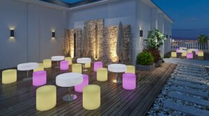 Light Up Your Rooftop Evenings with Creative LED Furnishings
