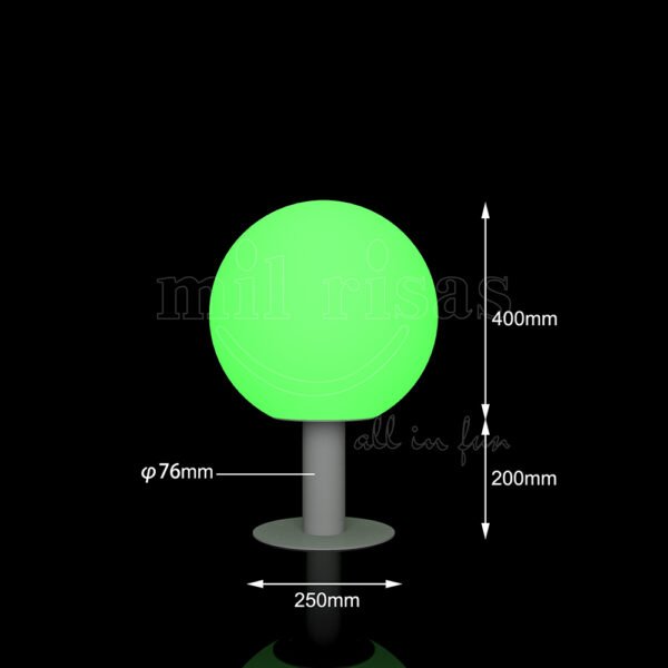 Size of Outdoor Globe Light for Landscaping with Metal Mount 40cm