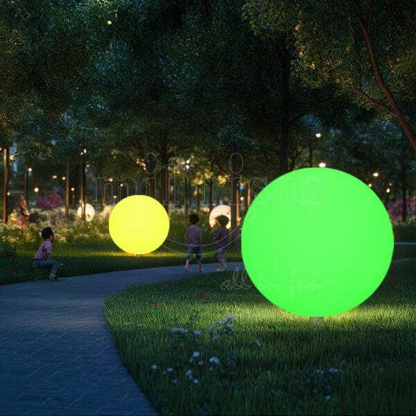 Transform Your Outdoors with Elegant Globe Lights Mounted on Metal Stands