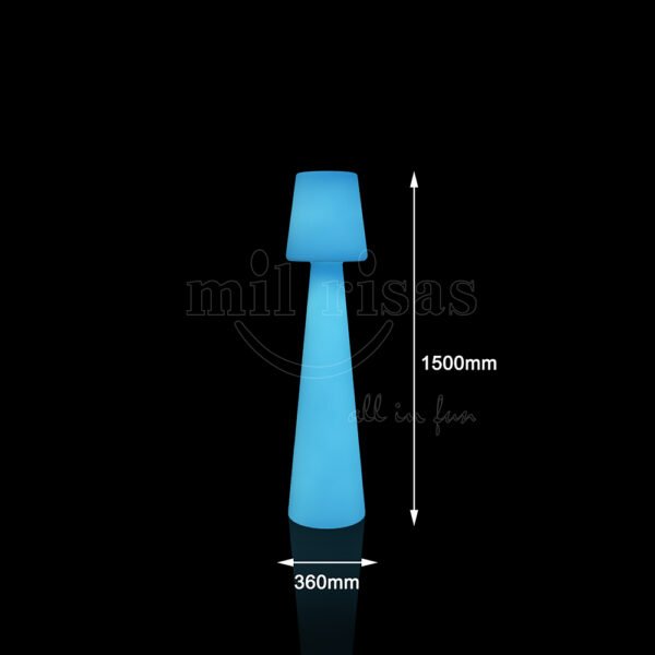 Size of LED Outdoor Flared Shade Floor Lamp A177